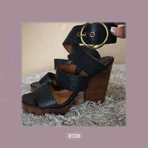 Lucky Brand Chunky Heeled Sandal